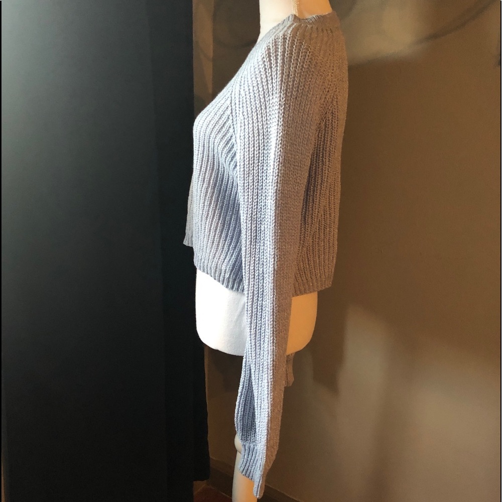NWOT Forever 21 Light Blue Knit Sweater - Picture 3 of 5